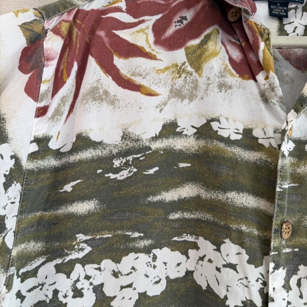Vintage Tommy Bahama Oversized Relaxed Fit Camp Floral, Beach, Size Medium - Picture 5 of 14